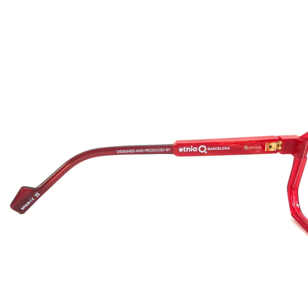 Etnia Barcelona Eyeglasses Frames CHROMA N41 RD Red Clear Thick Rim 53-16-142